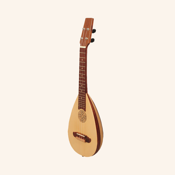 Heartland Baroque Ukulele, 4 String Concert Variegated Rosewood and Lacewood
