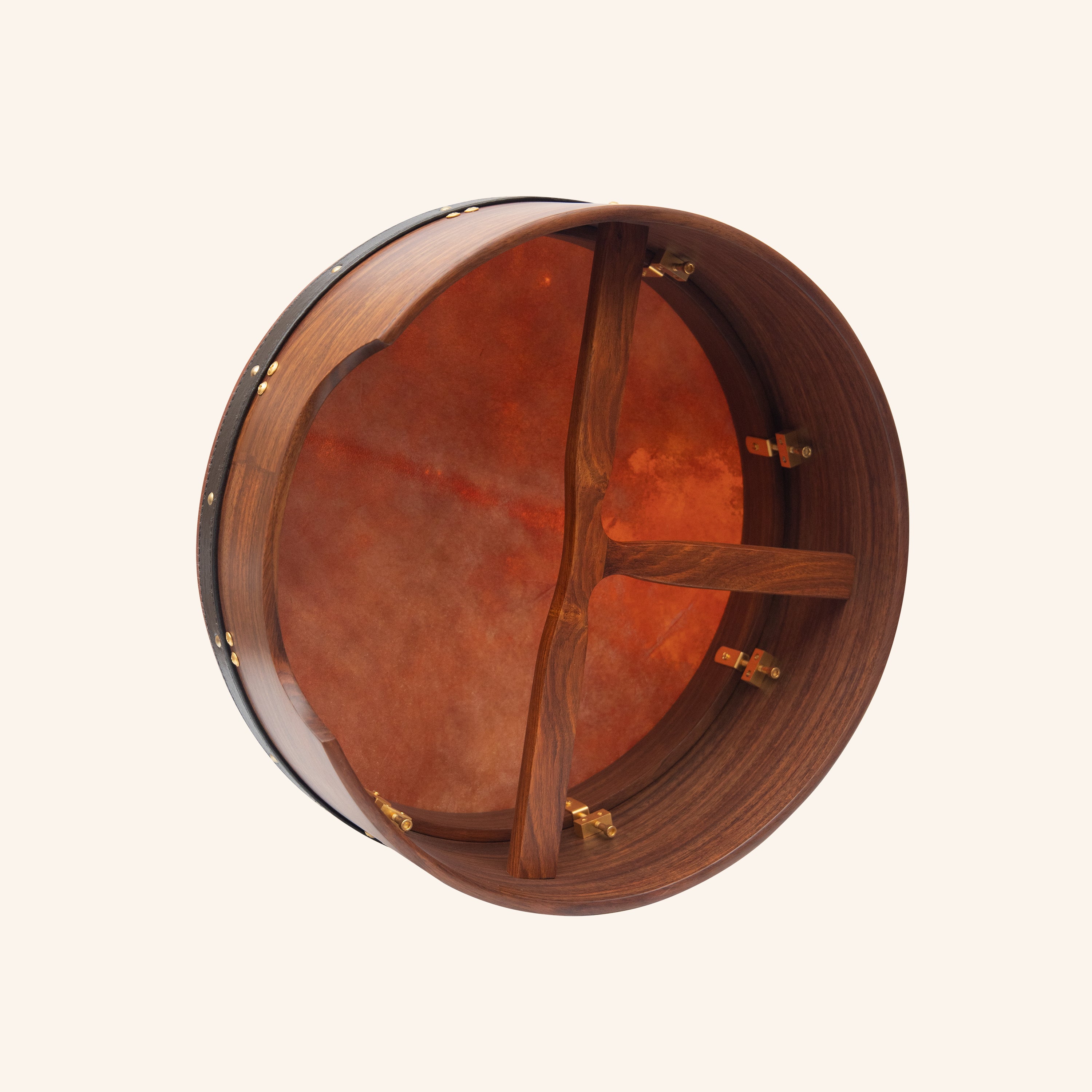 Muzikkon 16"X6" Heartland Tunable Deep Rim Bodhran Rosewood T-Bar Goat Skin