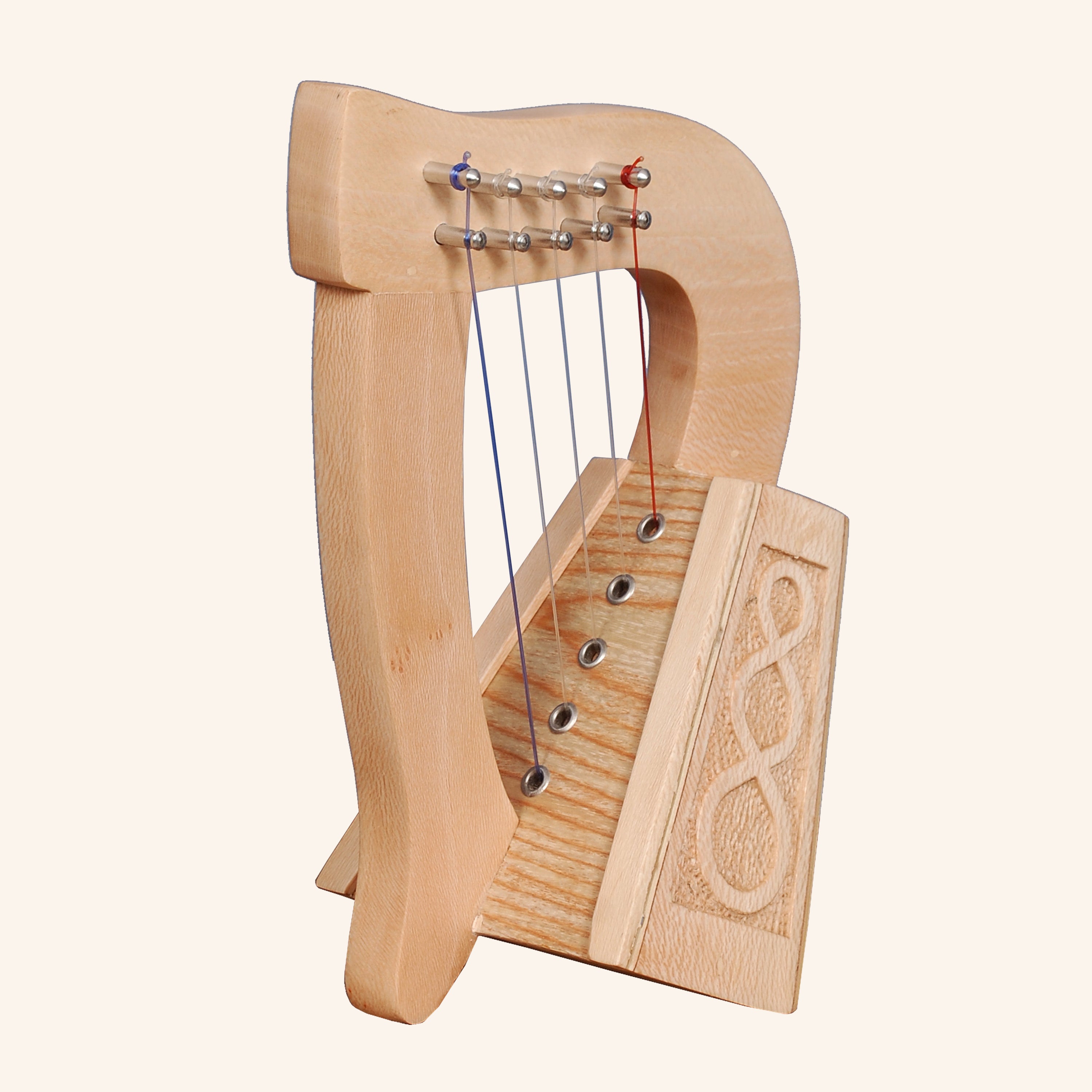 O'Carolan Harp, 5 String Lacewood Knotwork
