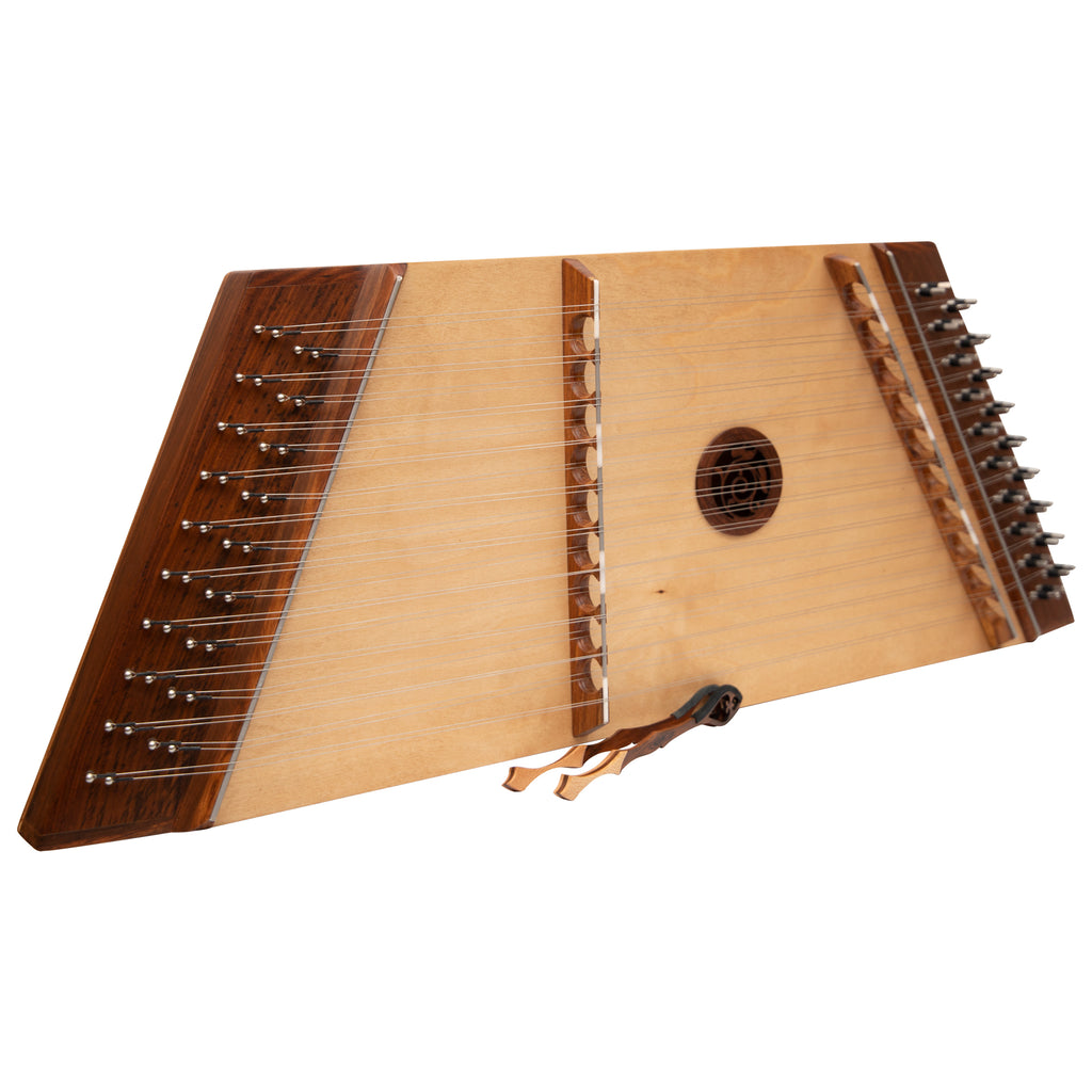 Dulcimer Muzikkon cu o singură coardă, 10-9, lemn de trandafir ciocănit, cu ciocănele