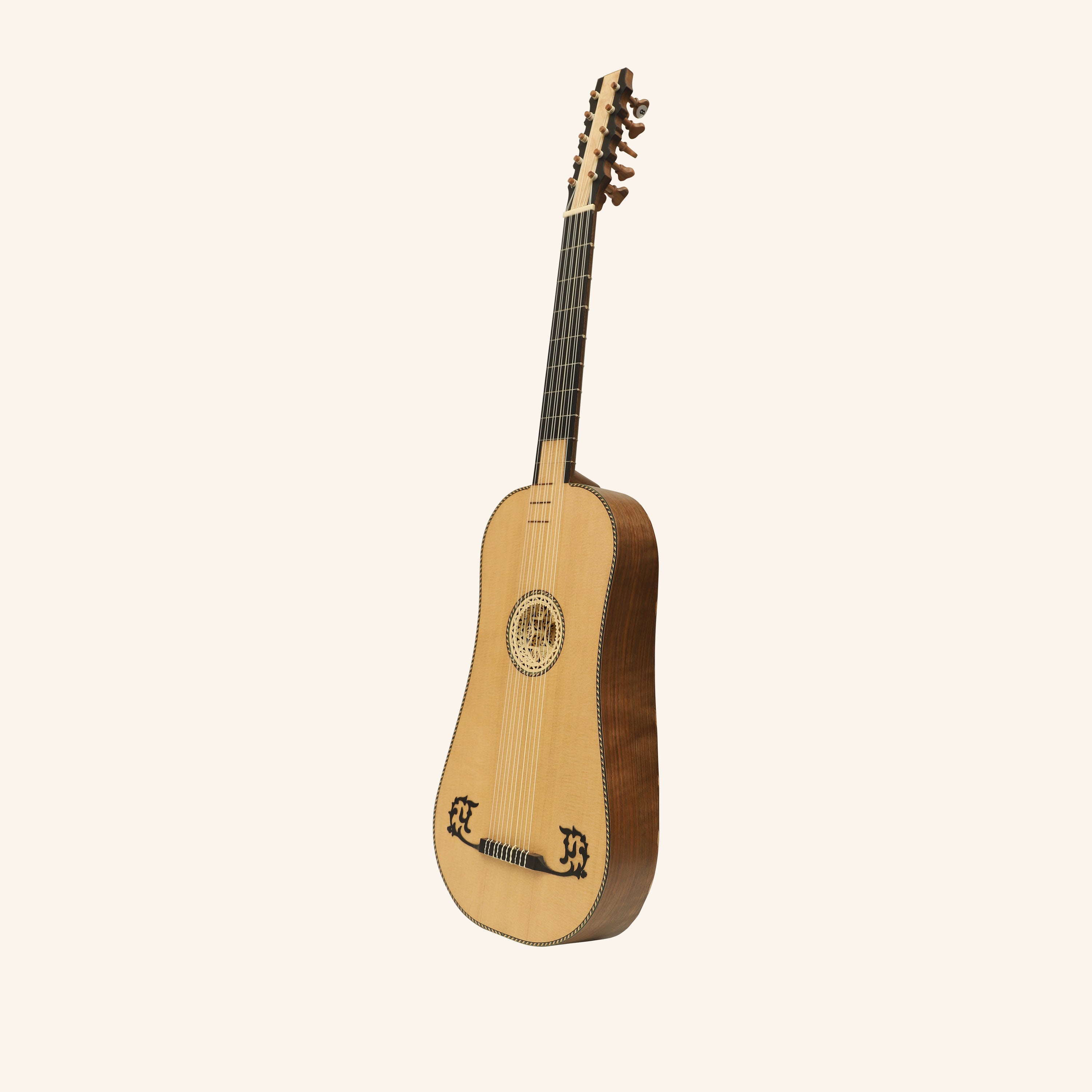 Heartland Sellas Baroque Guitar, 5 Course Walnut Left Hand