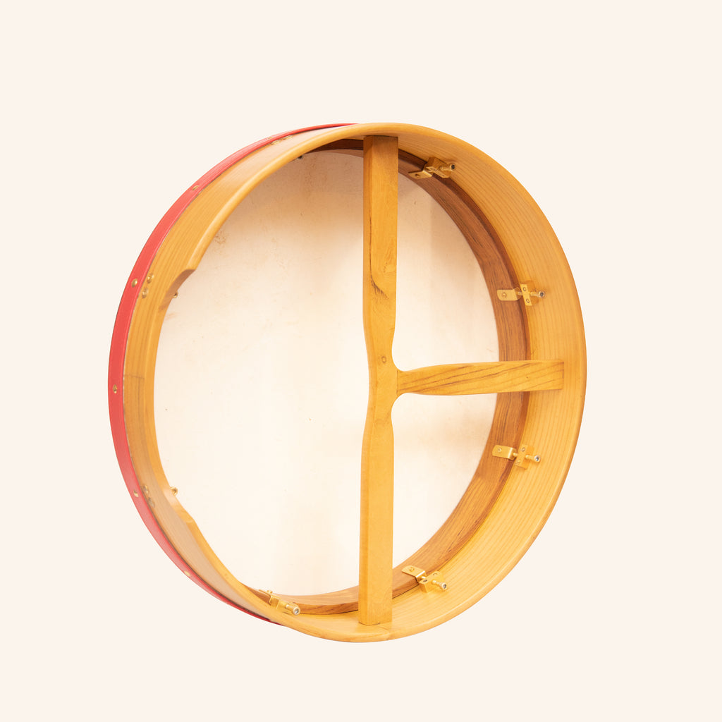 Muzikkon 18"X4" Heartland Tunable Irish Bodhran Drum with T-Bar & Taped Finish Deep Tune