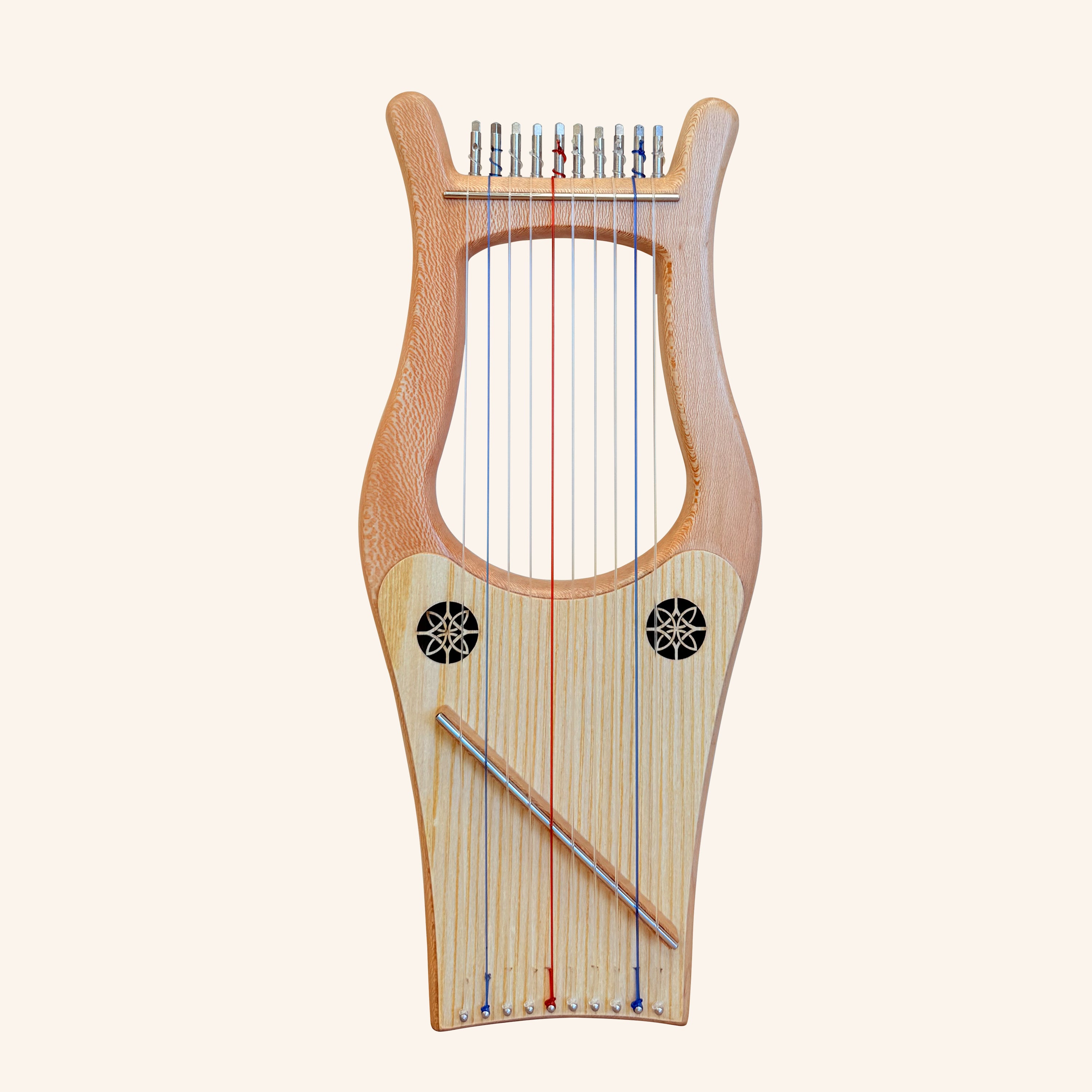 Mini Kinnor Harp, 10 String Lacewood