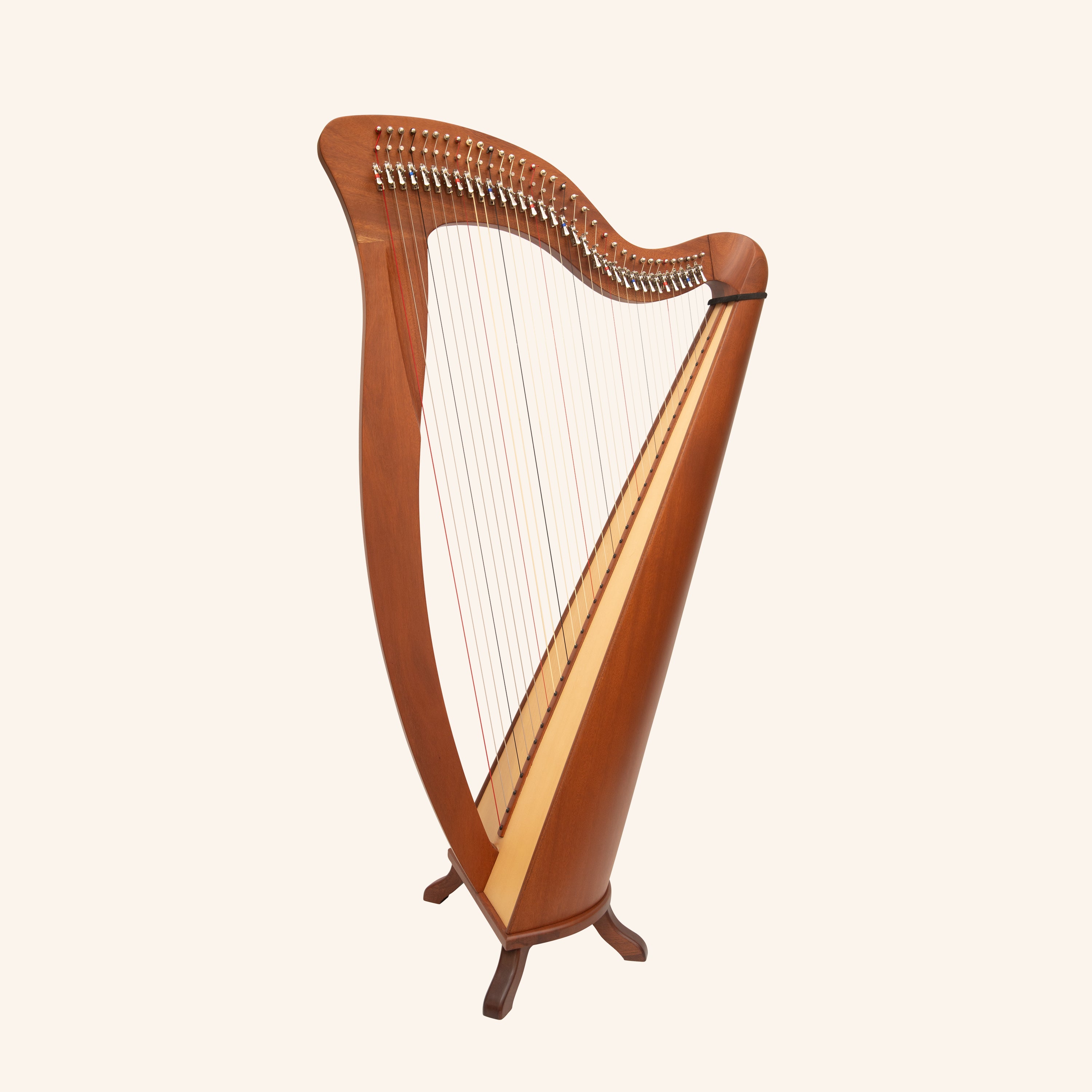 McHugh Harp 34 Strings Mahogany Wood Round back