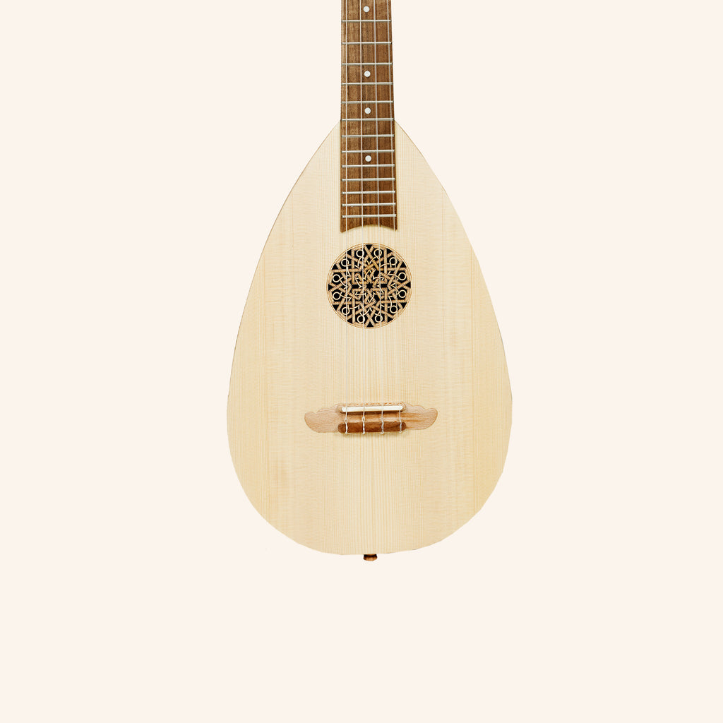 Heartland Baroque Ukulele, 4 String Baritone Walnut