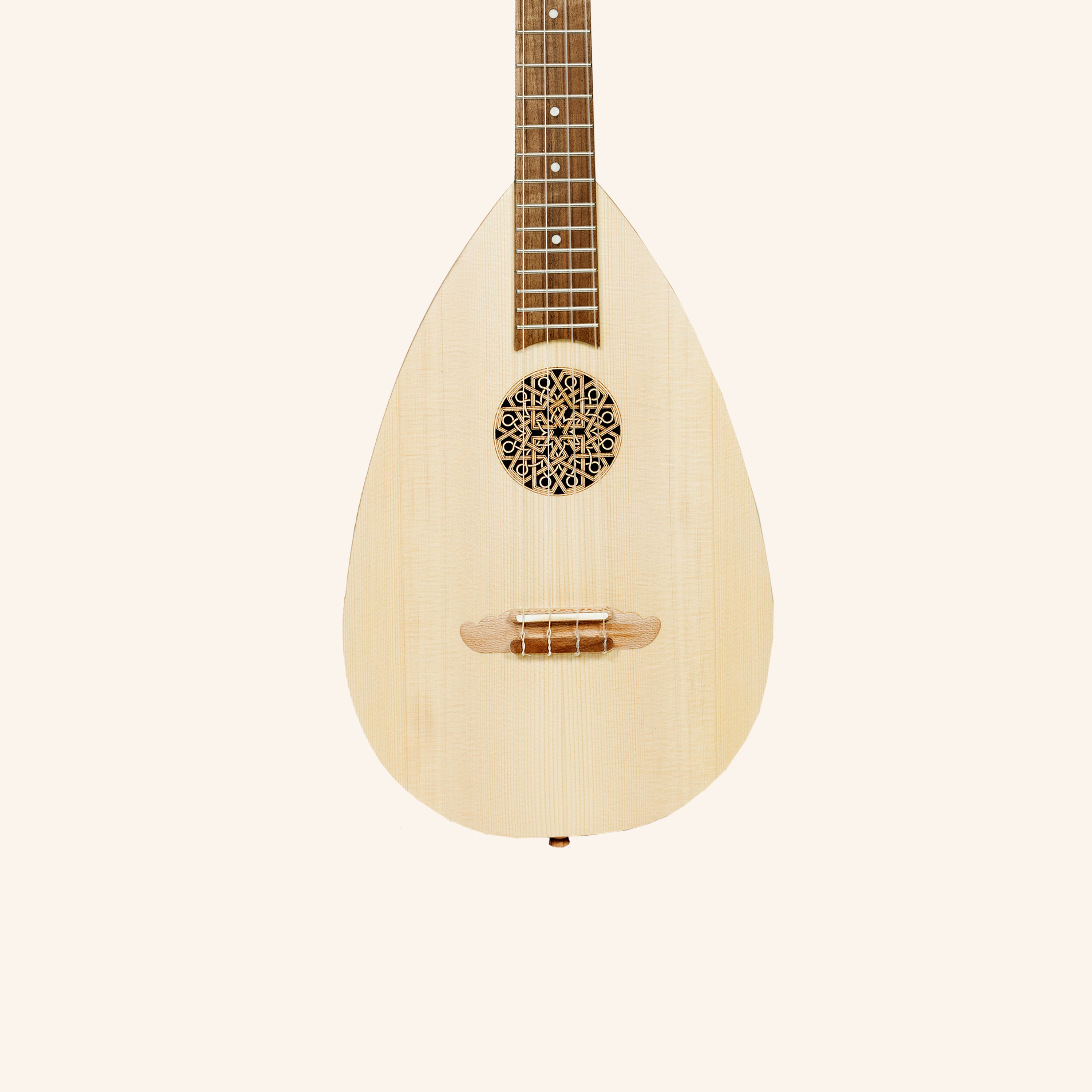 Heartland Baroque Ukulele, 4 String Baritone Walnut