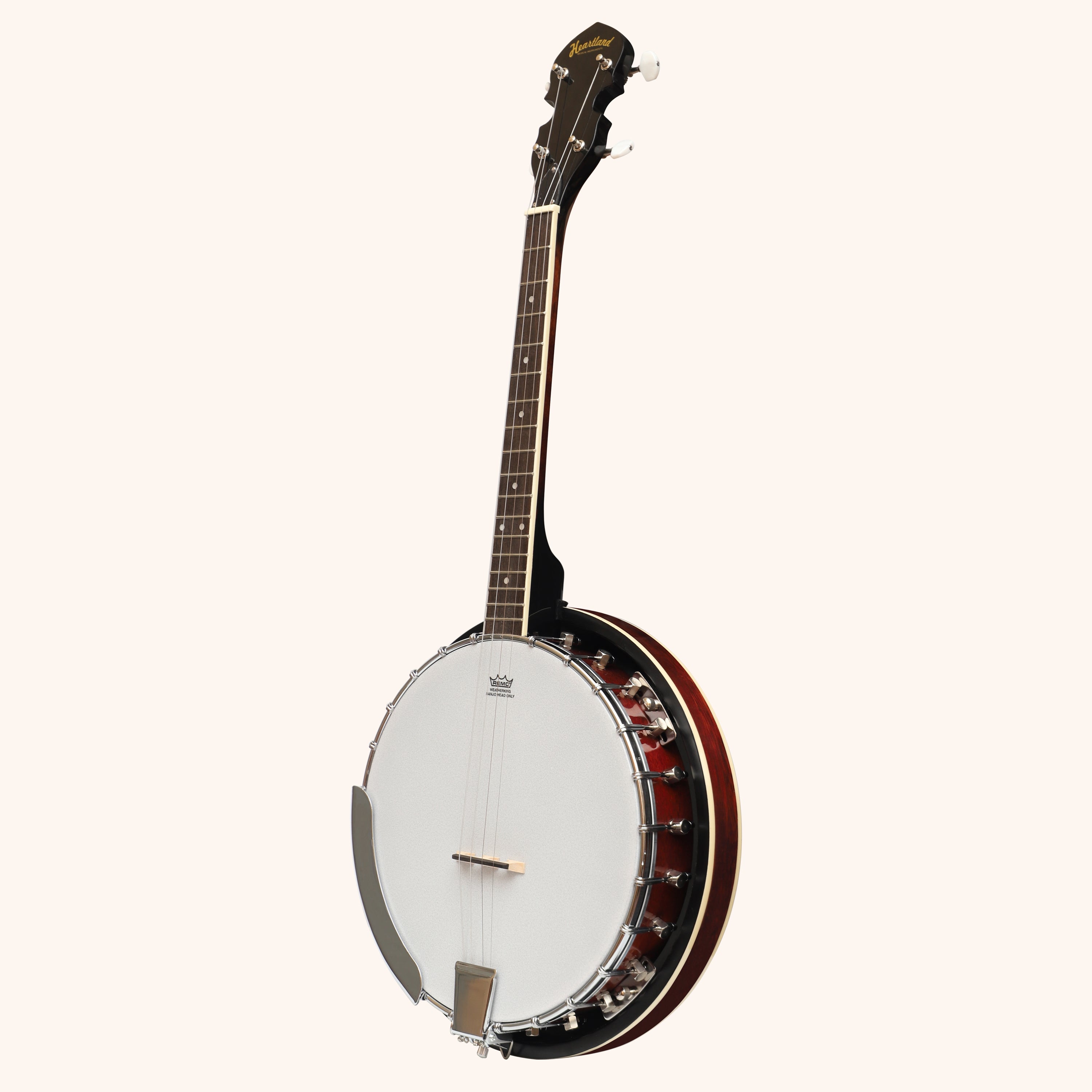 Heartland 4 String Banjo Closed Solid Back 17 Fret, 4 String Irish Tenor Banjo Short scale