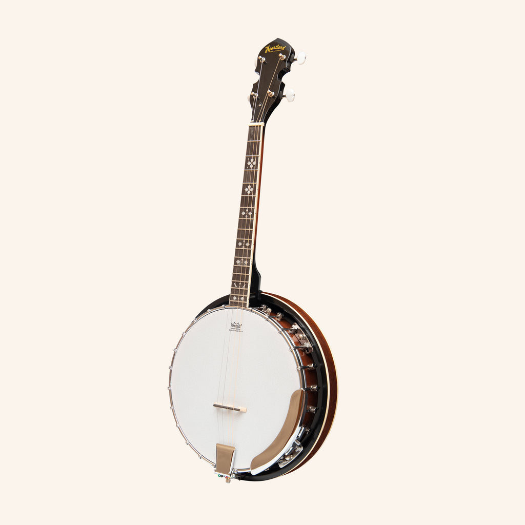 Heartland 4 String 17 Fret Irish Tenor Banjo Left Handed Player Series with Closed Solid Back Sunburst Finish
