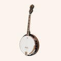 Heartland 4 String 17 Fret Irish Tenor Banjo Left Handed Player Series with Closed Solid Back Sunburst Finish
