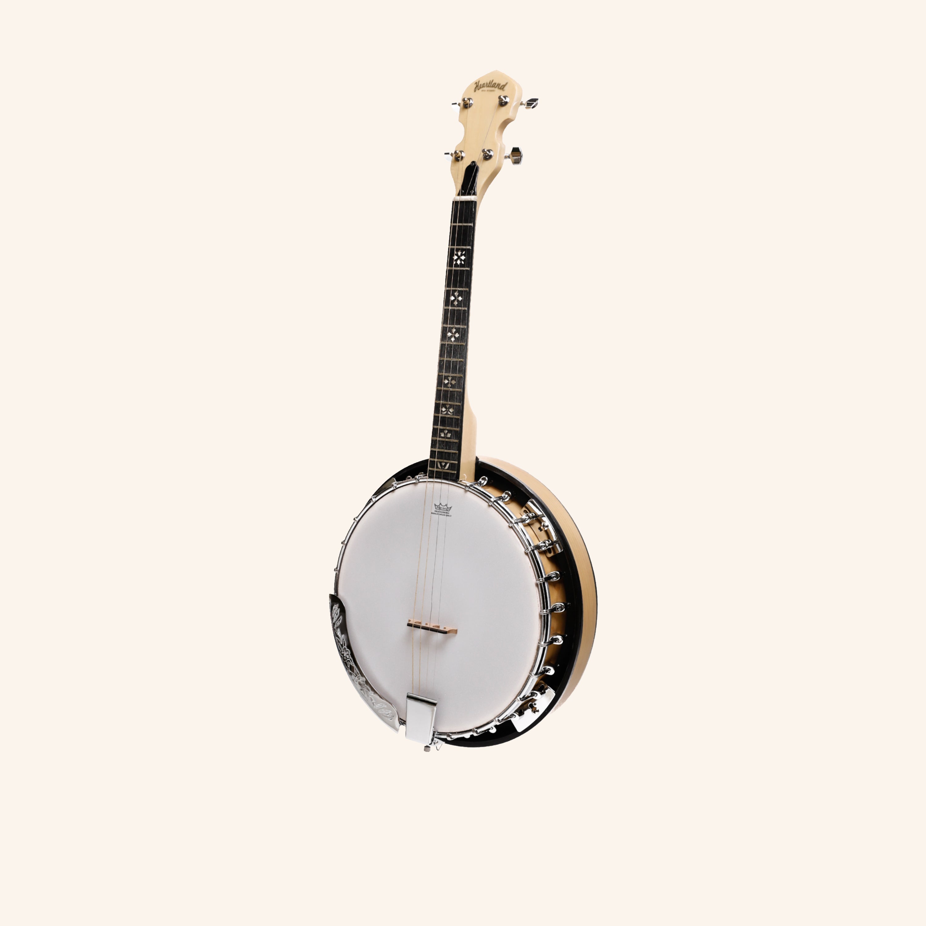 Heartland Deluxe Irish Tenor Banjo 17 Frets with 24 Bracket and Closed Solid Back Maple Finish