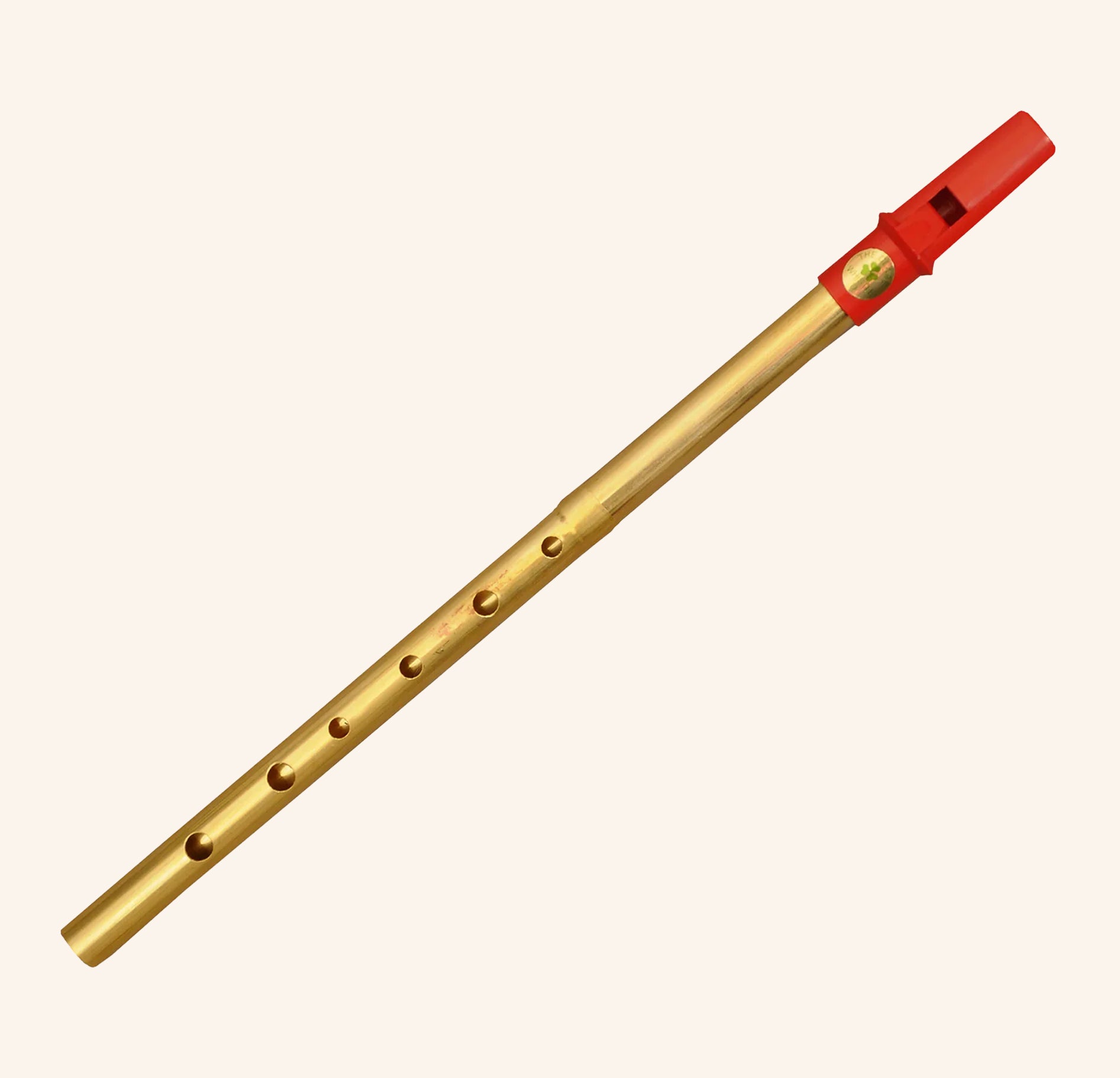 Clare Irish Tin Whistle 2 Part in D Brass Red