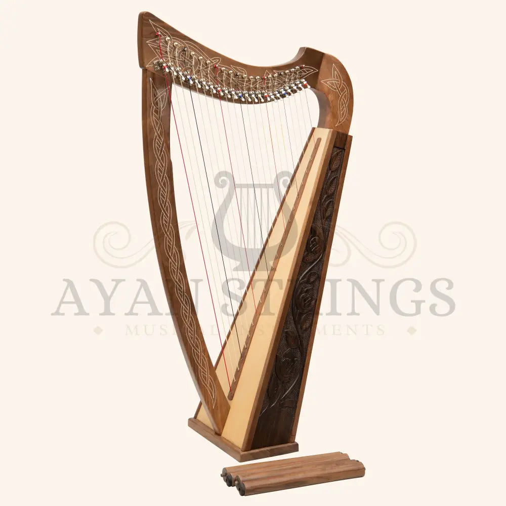 22 String Boru Harp - Walnut - Stringed Instruments