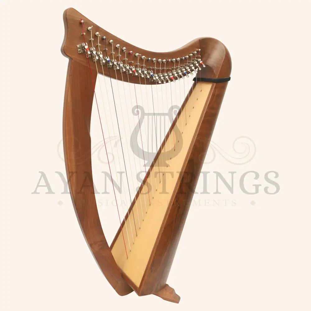22 String Claddagh Busker Harp - Walnut - Stringed Instruments