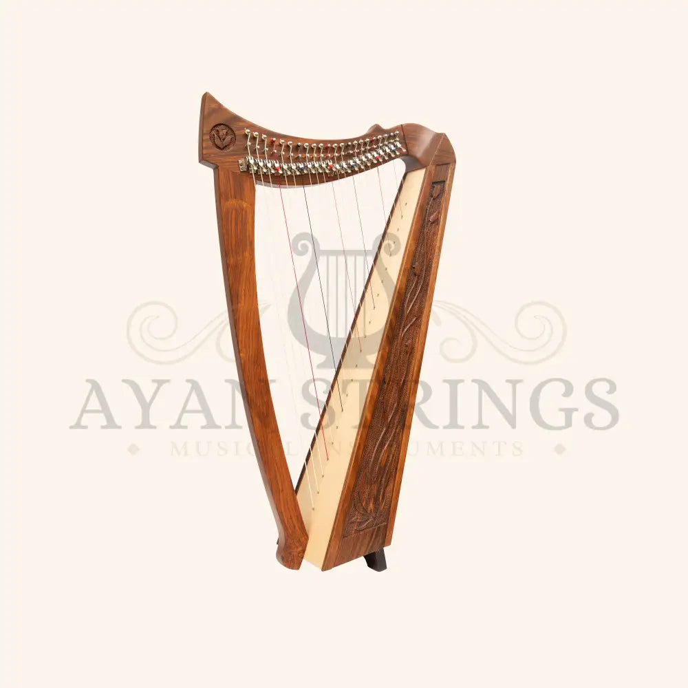 22 String Trinity Crested Harp Celtic Lap Harp - Rosewood - Stringed Instruments