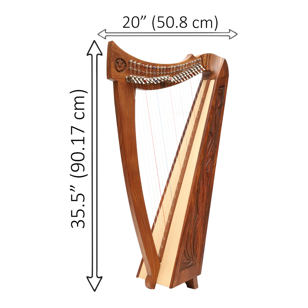 22 String Trinity Crested Harp, Celtic Lap Harp