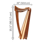 22 String Trinity Crested Harp, Celtic Lap Harp