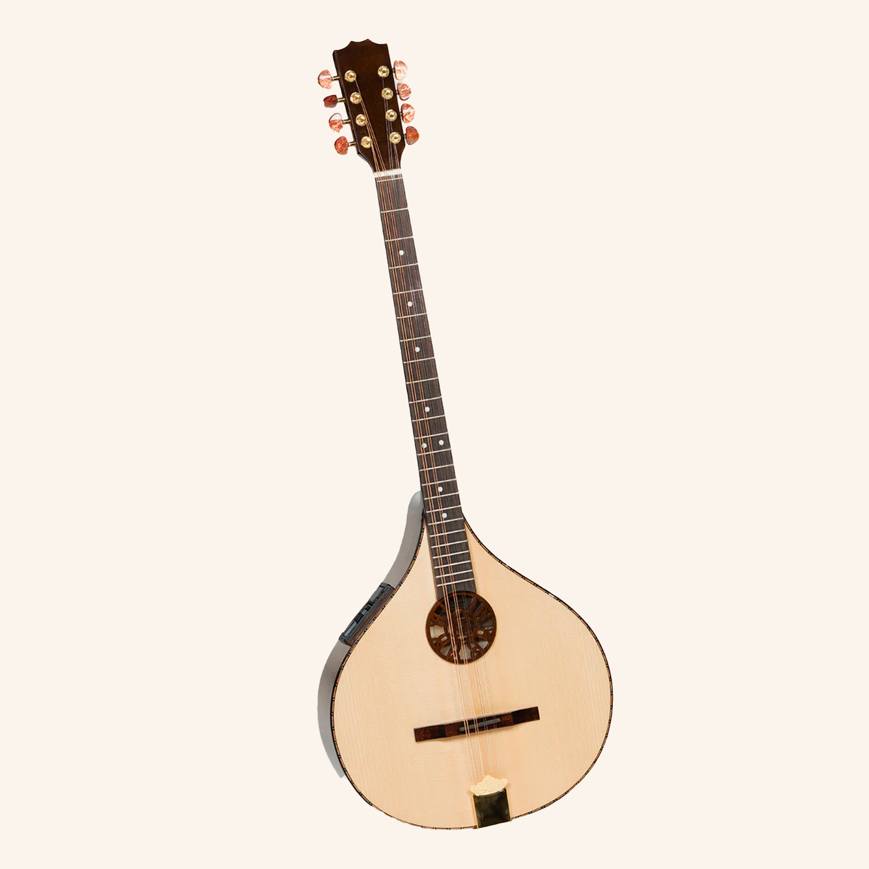 Traditional Electro Acoustic Irish Concert Bouzouki , 8 Strings ,Maple Body with Spruce Top