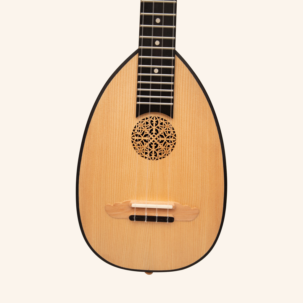 Heartland Baroque Ukulele, 4 String Concert Variegated Walnut and Lacewood
