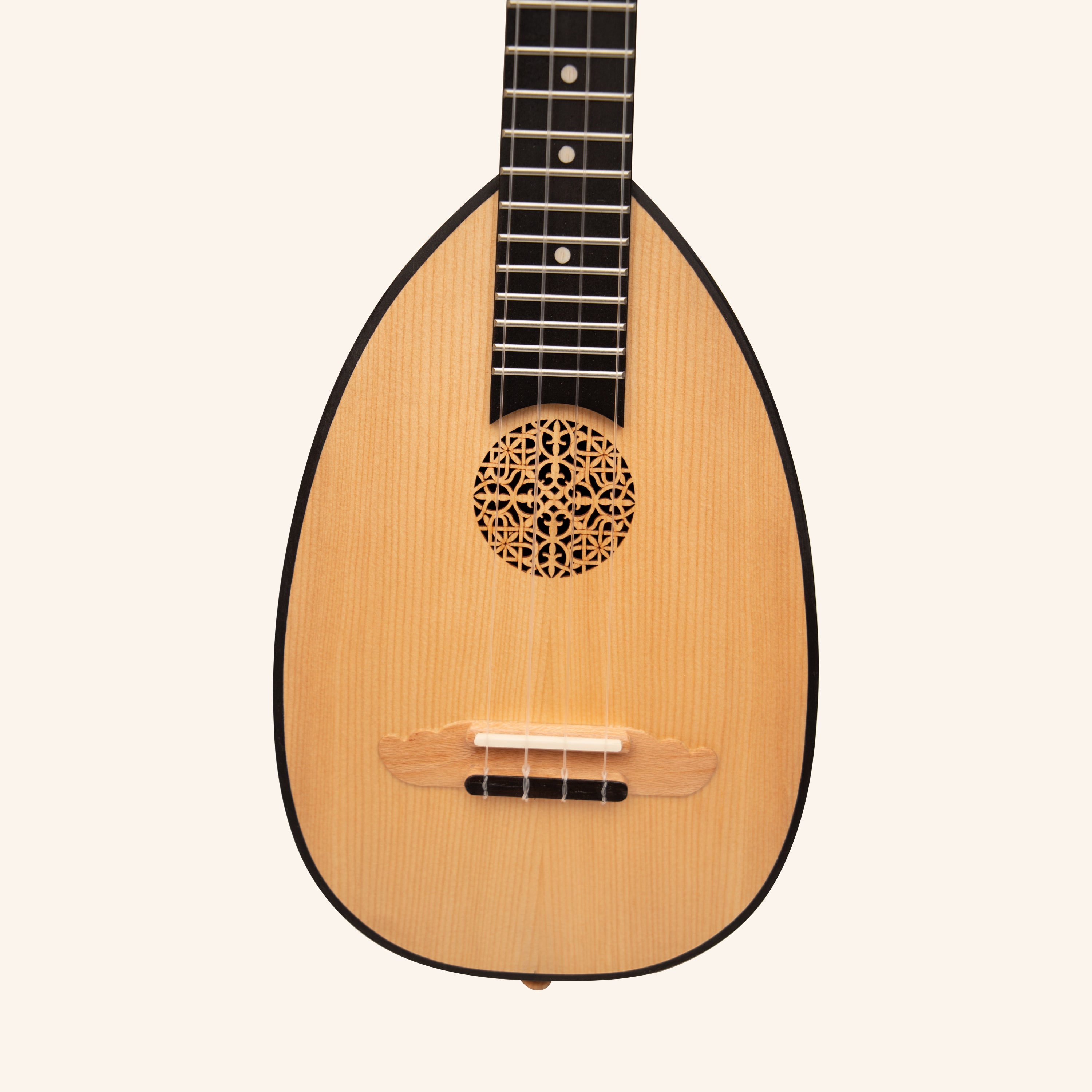 Heartland Baroque Ukulele, 4 String Concert Variegated Walnut and Lacewood