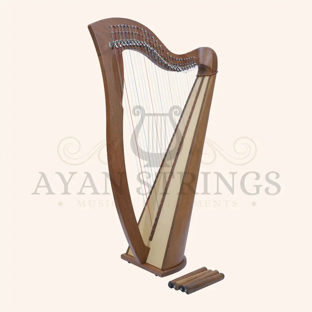 27 String McHugh Harp Round Back - Walnut - Stringed Instruments