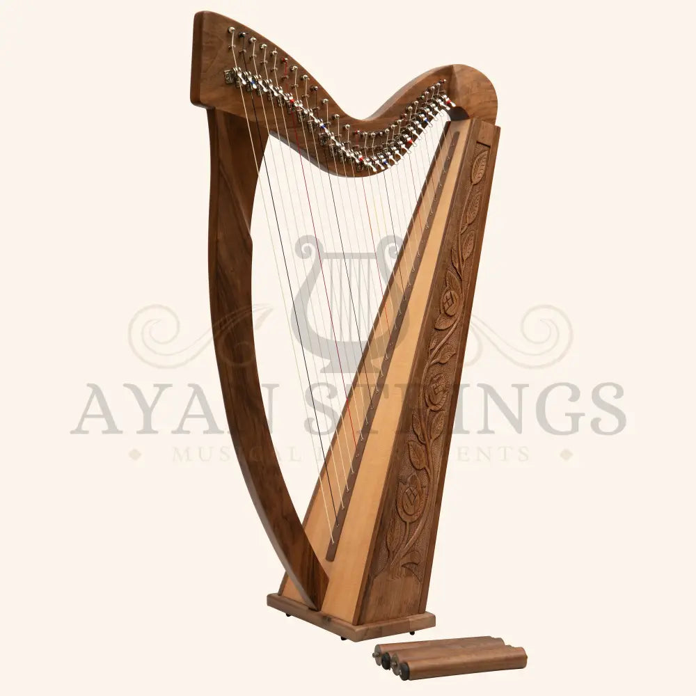 27 String Trinity Celtic Harp - Walnut - Stringed Instruments