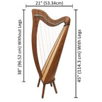 28 String Claddagh Harp