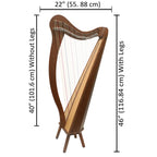29 String Ard Ri Harp, Celtic Harp