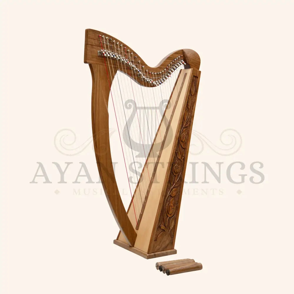 29 String Trinity Harp Celtic Lever Harp - Walnut - Stringed Instruments