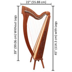 29 String Trinity Harp, Celtic Lever Harp