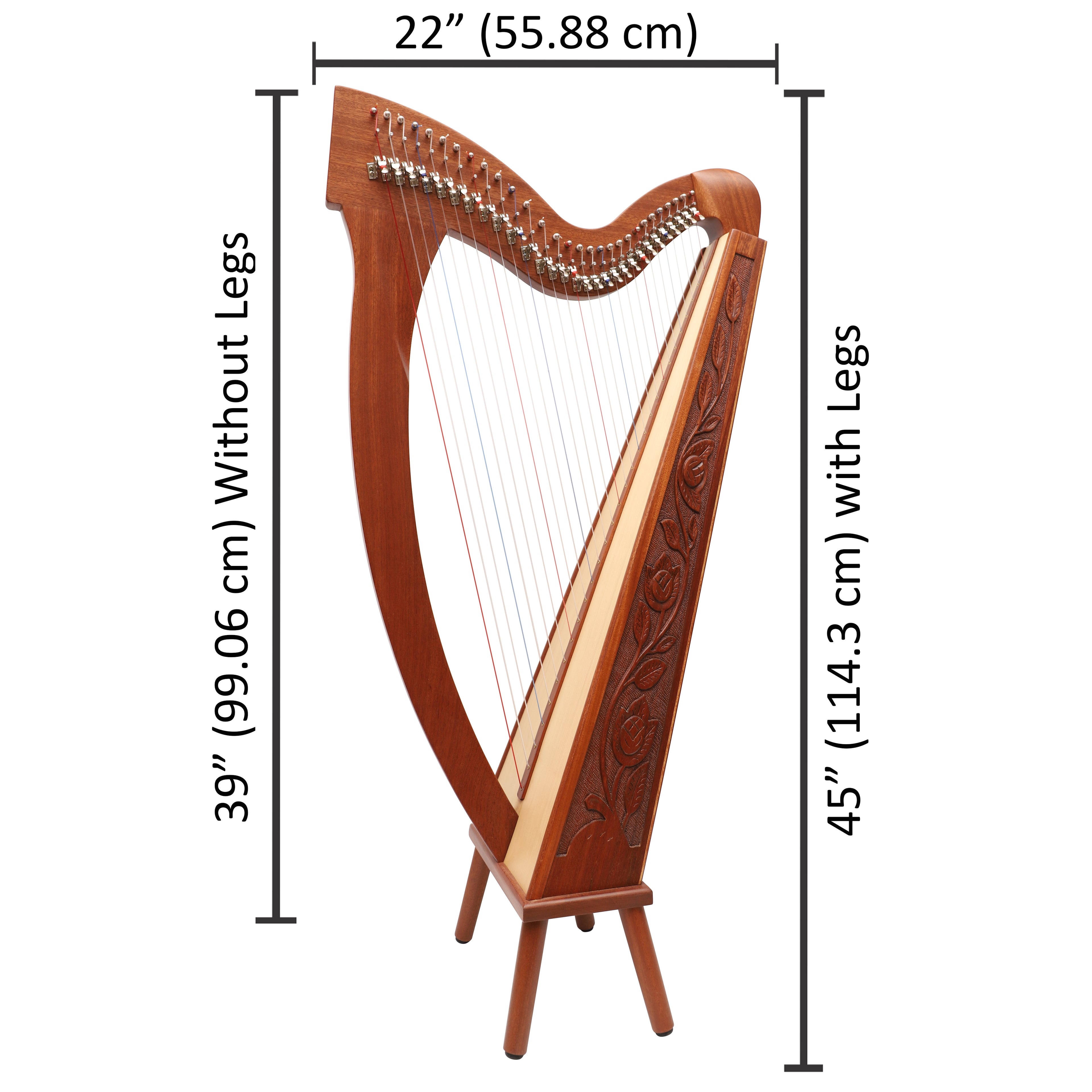 29 String Trinity Harp, Celtic Lever Harp