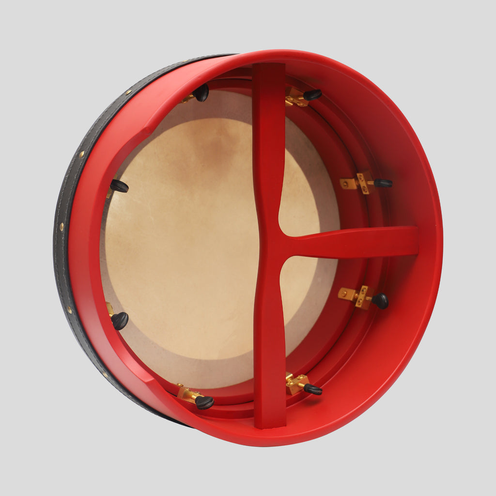 Muzikkon 14”x5" (35.5x12.5 cm) Premium Celtic Irish Bodhran With Easy Tune System Deep Rim T- Bar & Taped Finish