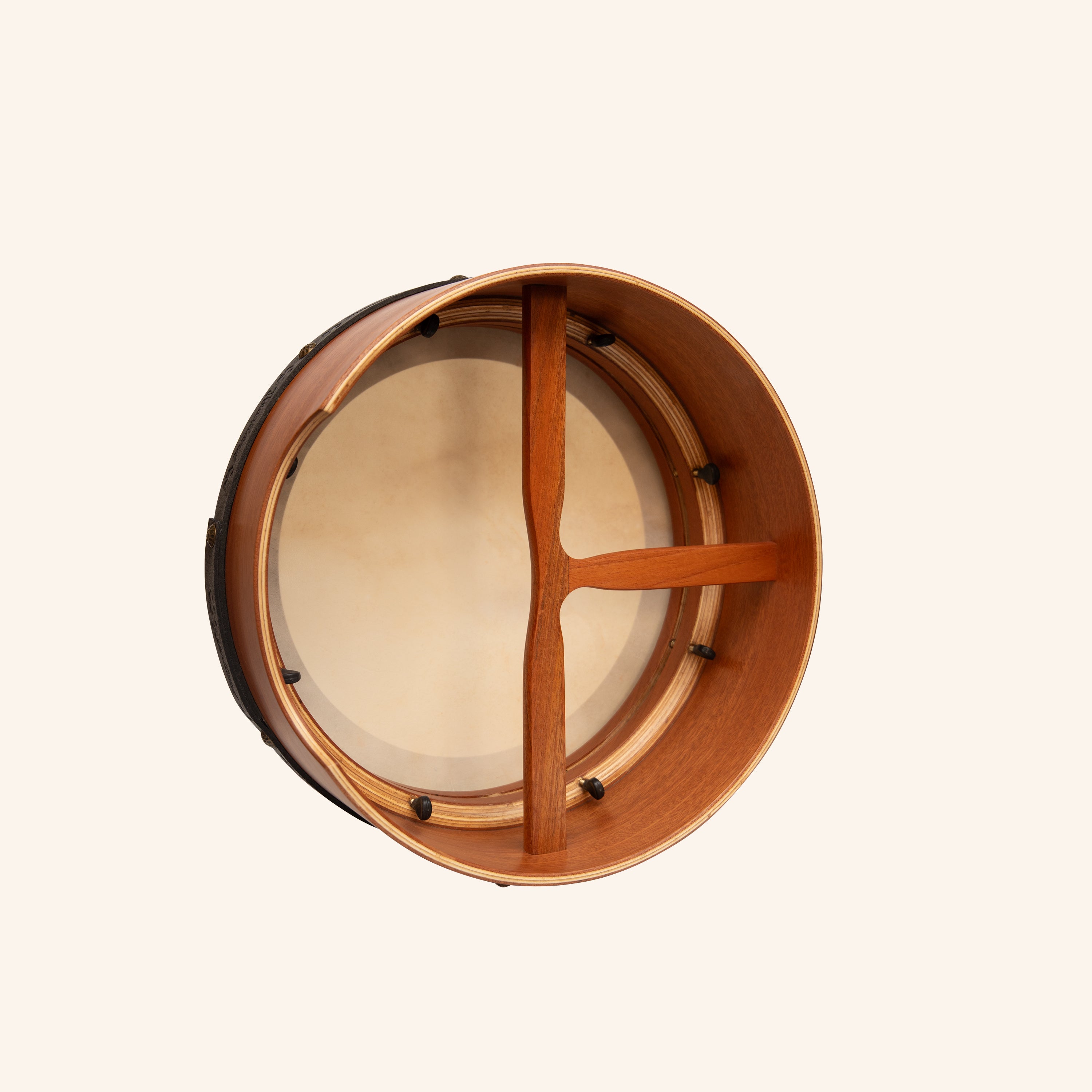 Muzikkon 14”x6" Premium Celtic Irish Bodhran with Easy Tune System Deep Rim T-BAR & Taped Finish