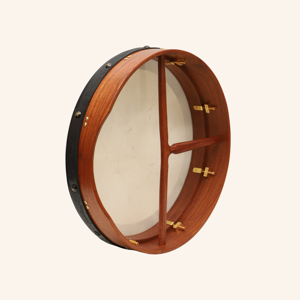 Muzikkon 18"X4" Heartland Tunable Irish Bodhran Drum with T-Bar & Taped Finish Deep Tune