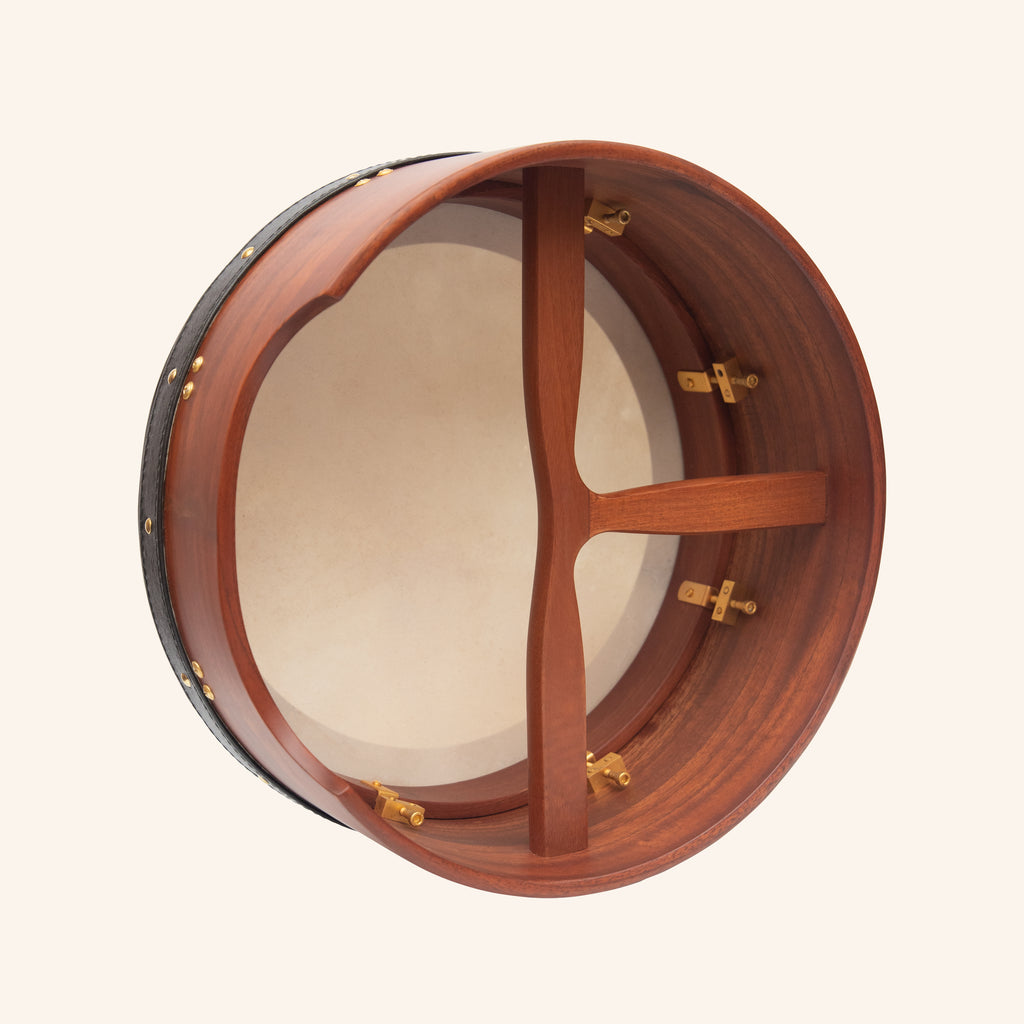 Muzikkon 14"X6" Heartland Tunable Irish Bodhran Drum Deep Rim with T-BAR & Taped Finish Deep Tune