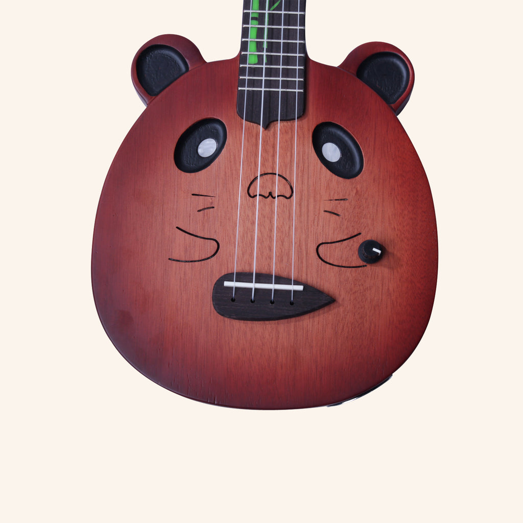 Panda Wood Electric Ukulele with Bag