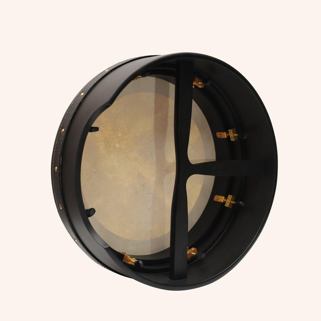 Muzikkon 15”x5" (38x12.5 cm) Premium Celtic Irish Bodhran With Easy Tune System Deep Rim T- Bar & Taped Finish