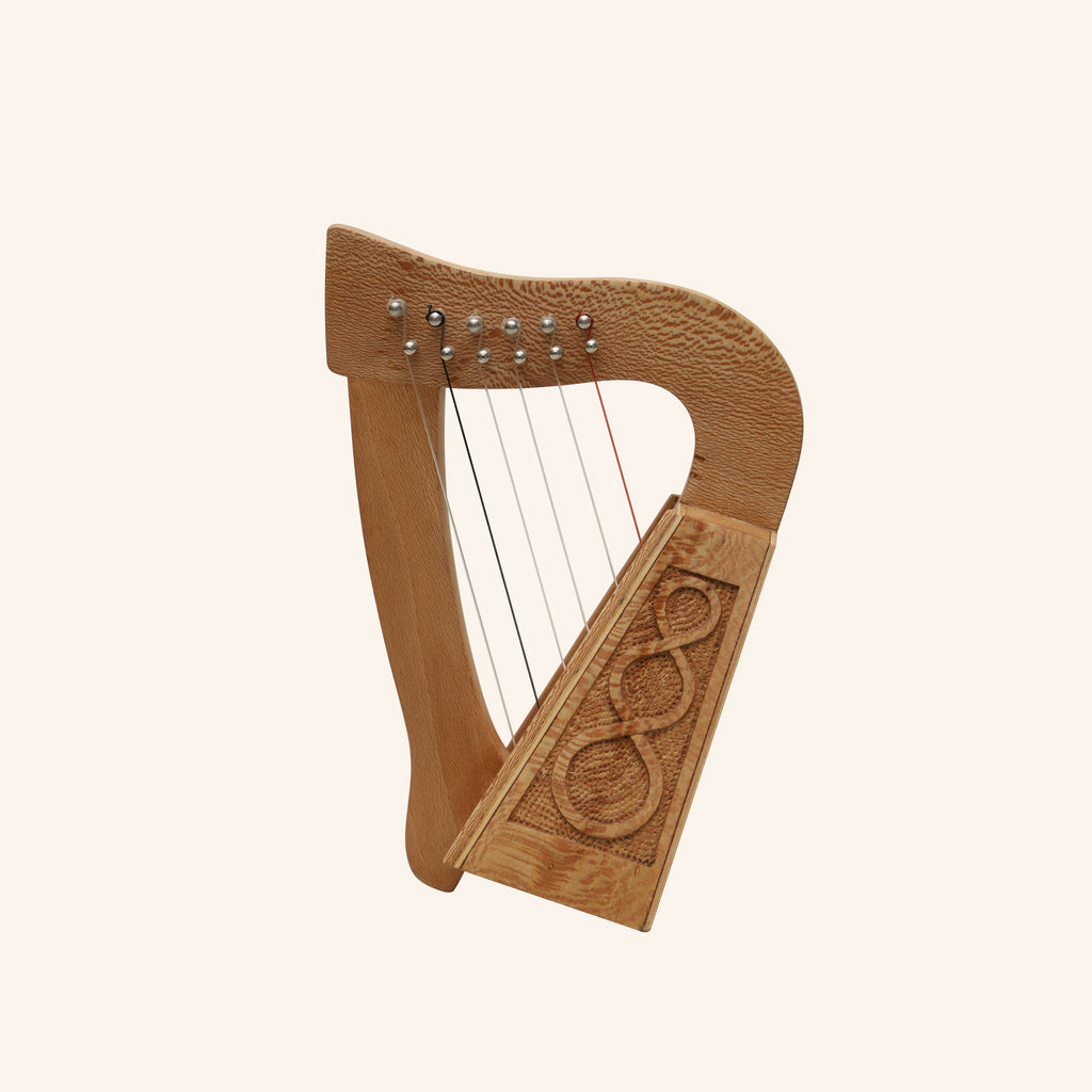 O'Carolan Harp, 6 String Lacewood Knotwork