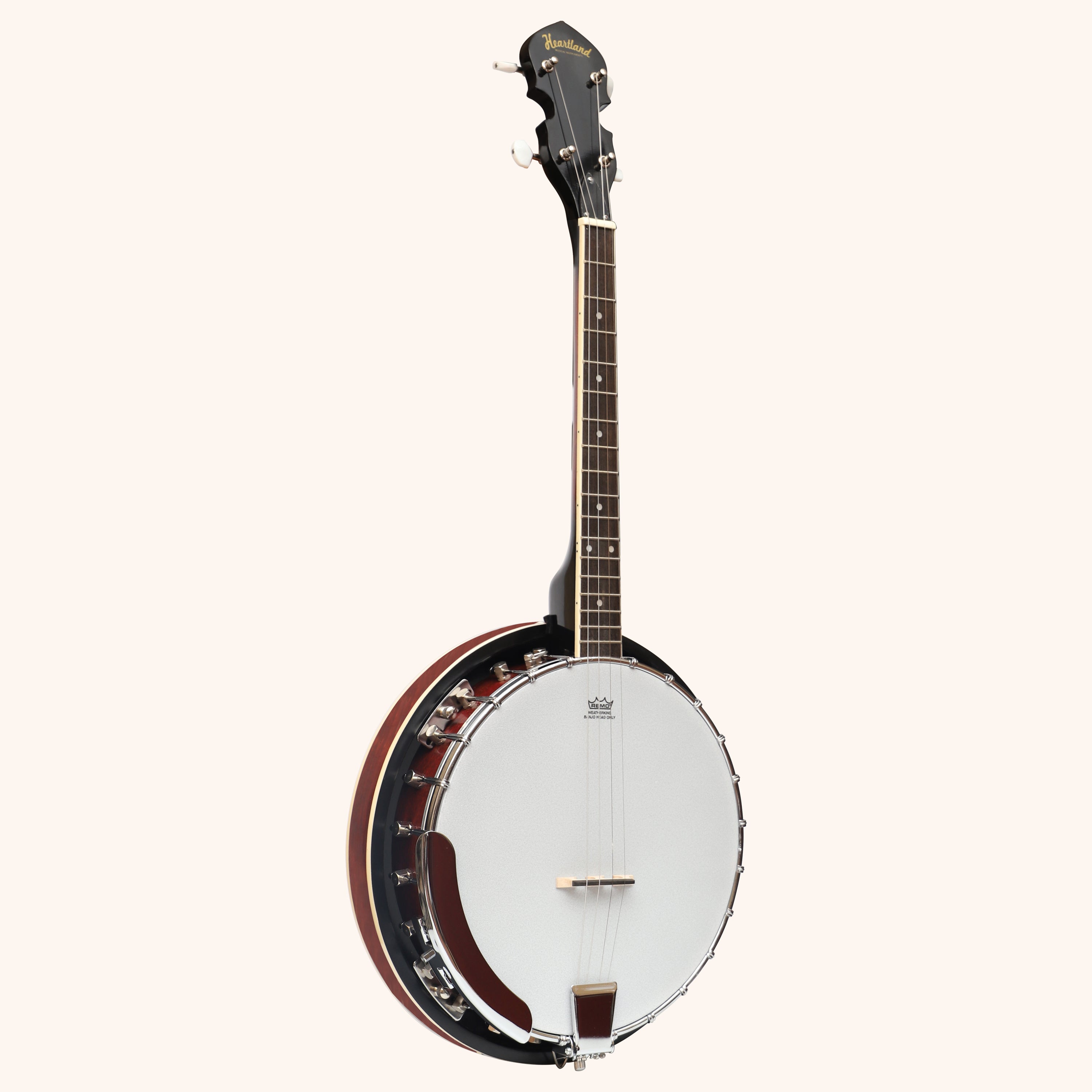 Heartland 4 String Banjo Closed Solid Back 17 Fret, 4 String Irish Tenor Banjo Short scale