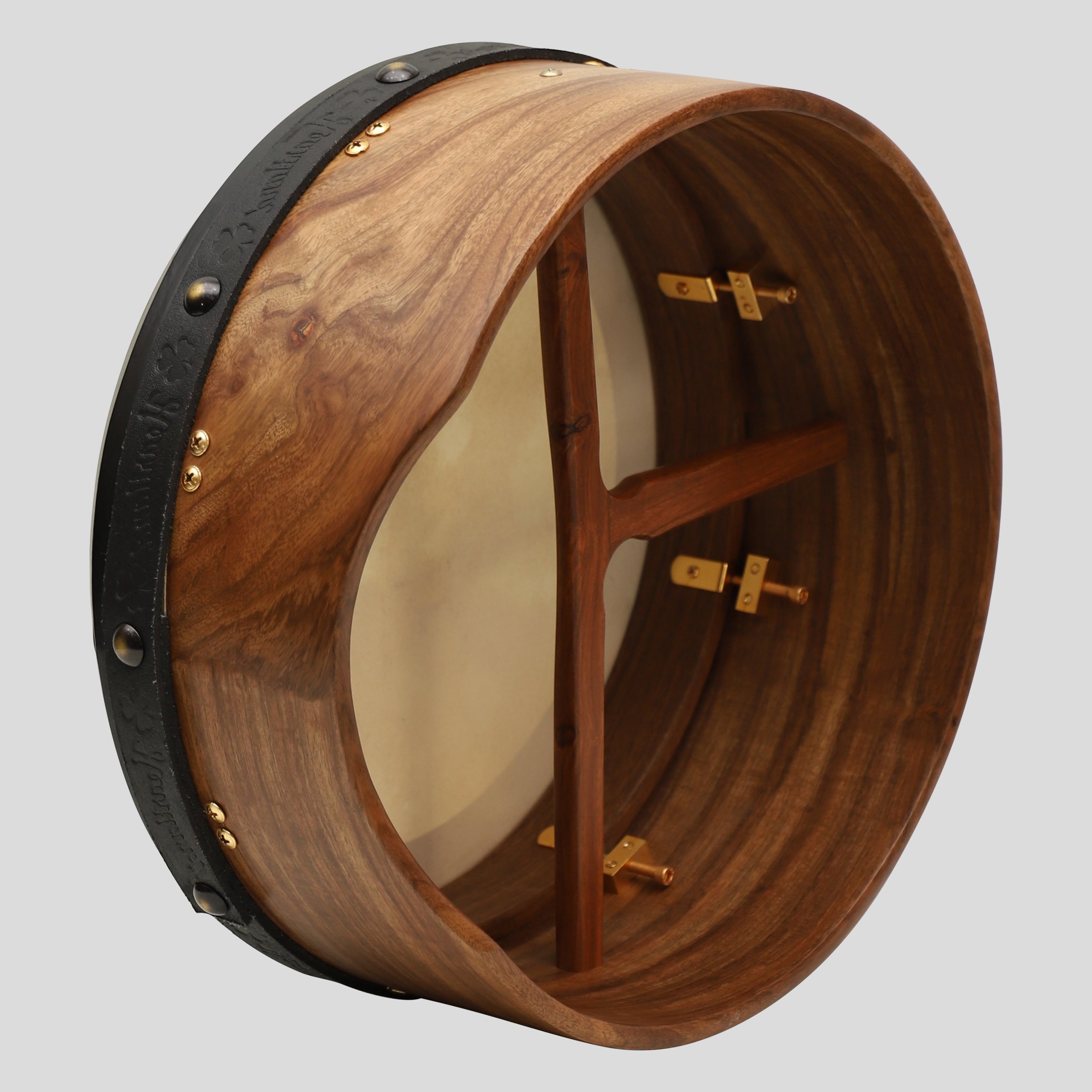 Muzikkon 14"X6" Heartland Tunable Irish Bodhran Drum Deep Rim with T-BAR & Taped Finish Deep Tune