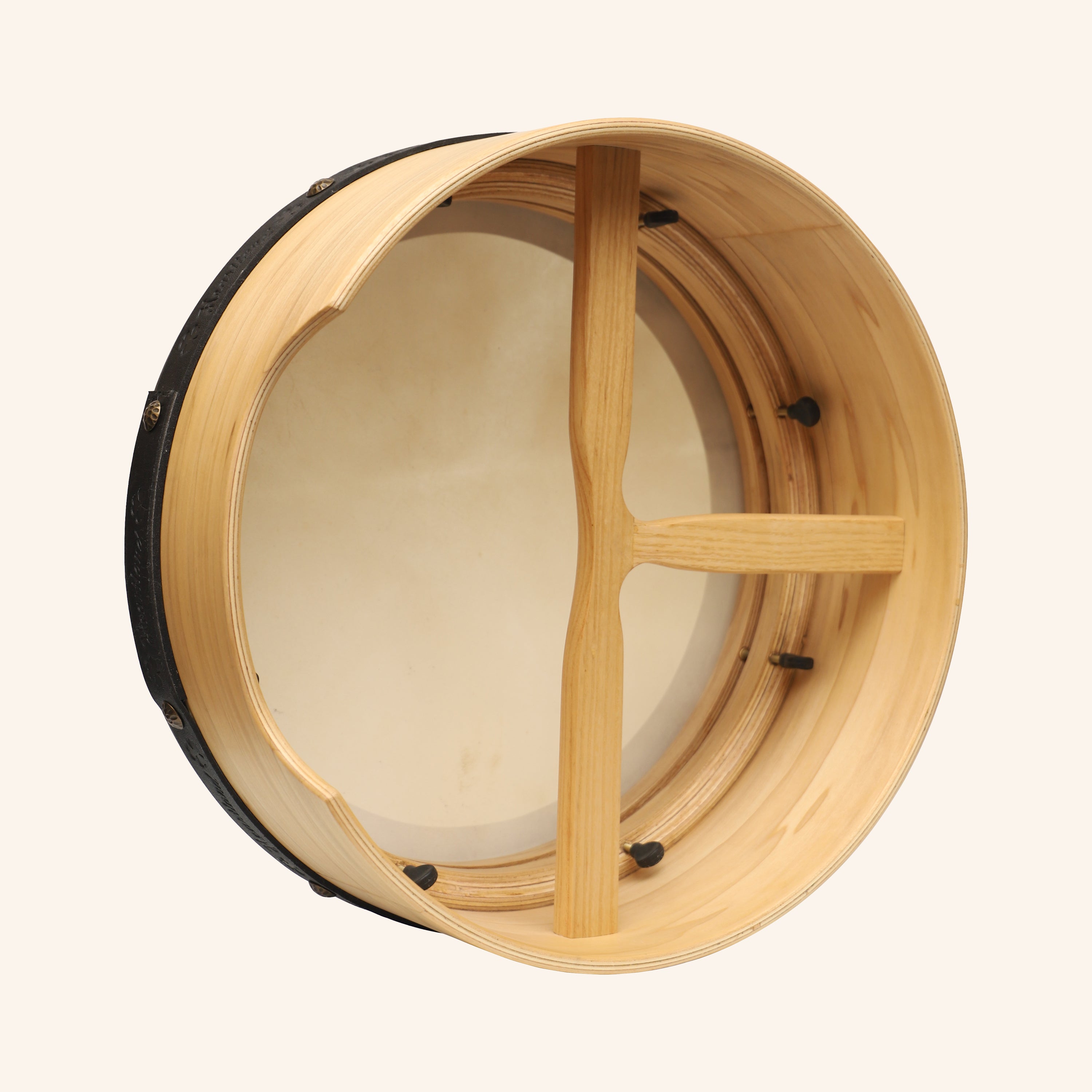 Muzikkon 14”x6" Premium Celtic Irish Bodhran with Easy Tune System Deep Rim T-BAR & Taped Finish