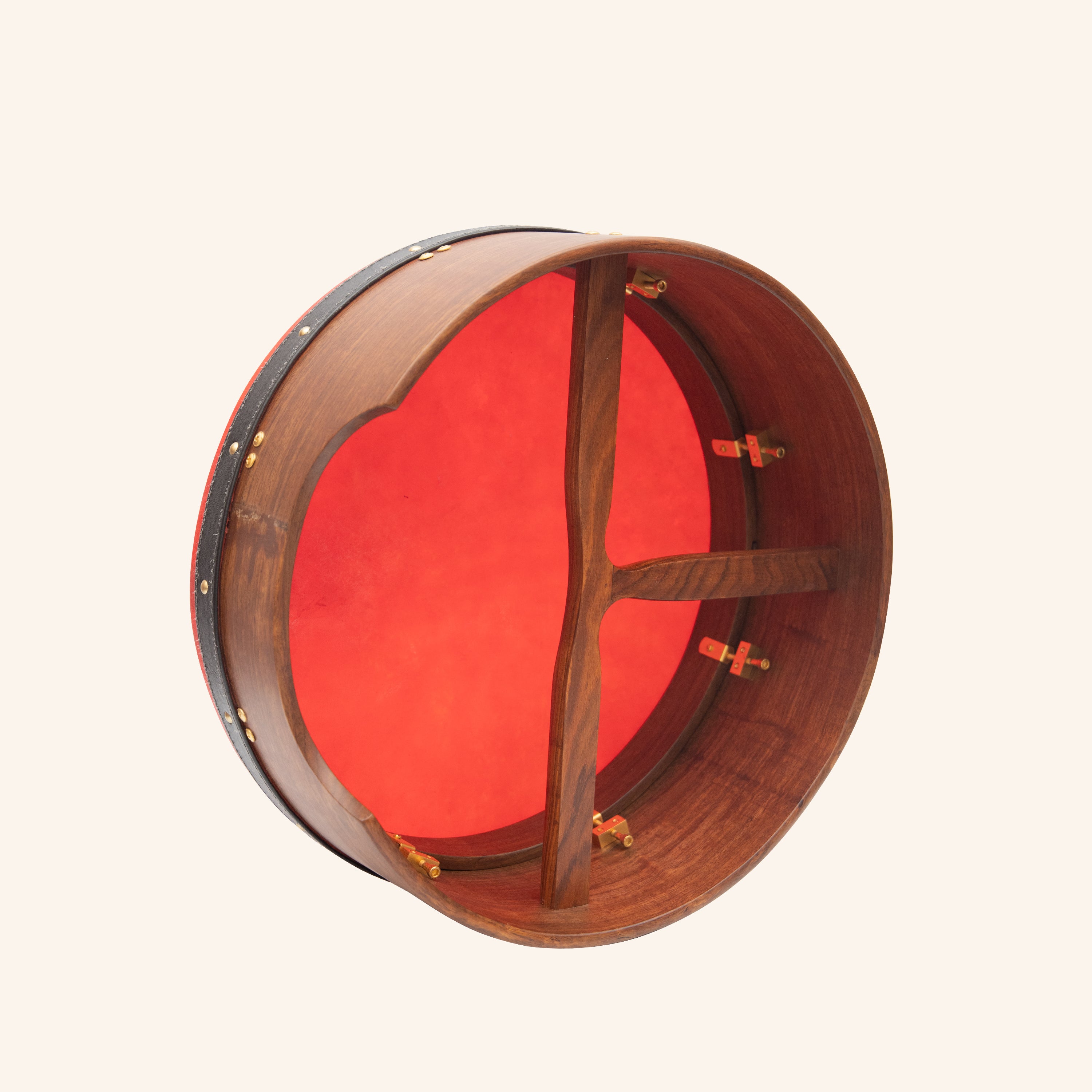 Muzikkon 16"X6" Heartland Tunable Deep Rim Bodhran Rosewood T-Bar Goat Skin