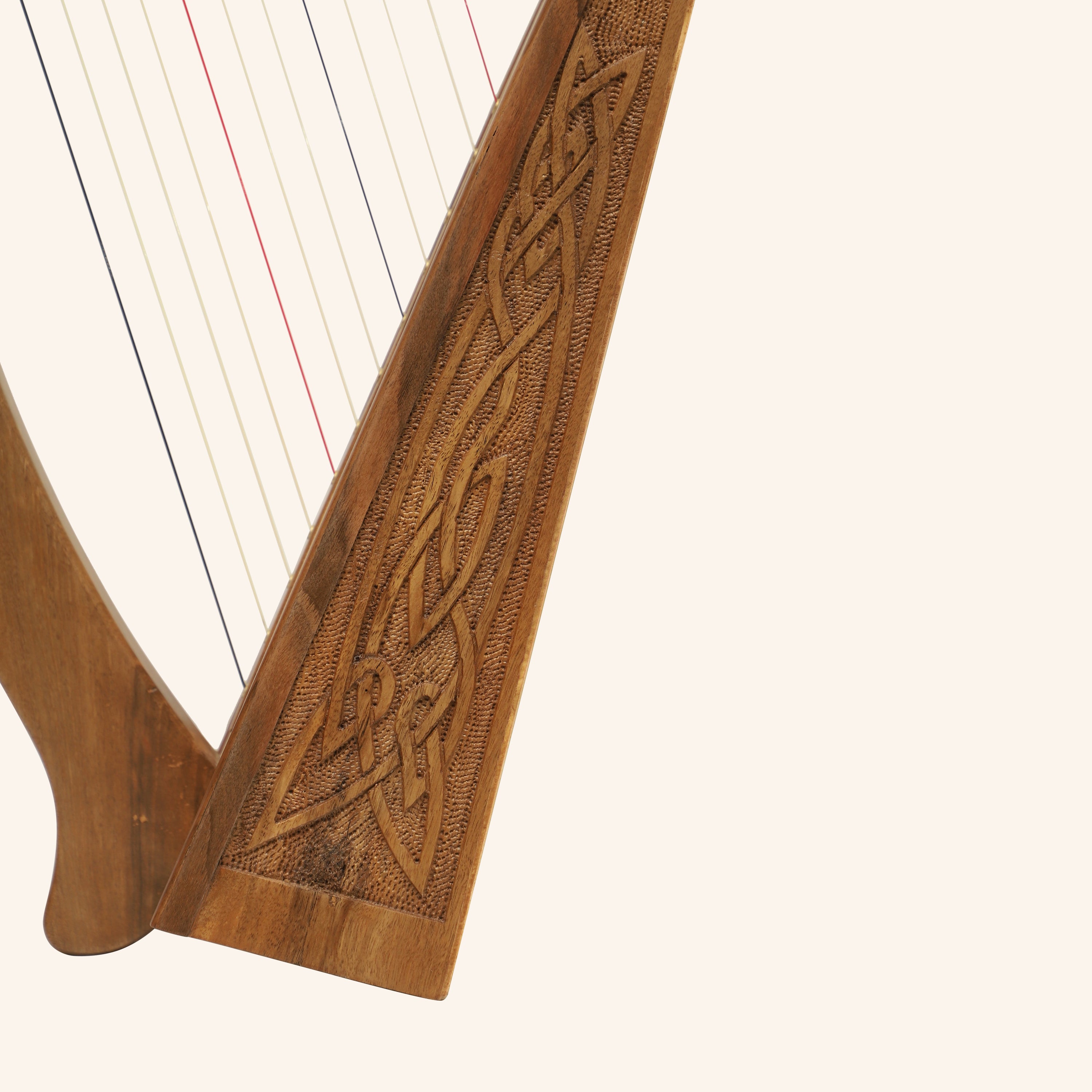 12 String O'Carolan Harp Knotwork, Mini Celtic Harp