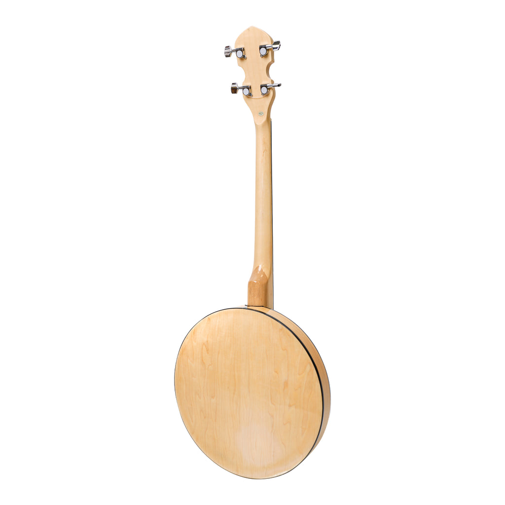 Heartland Deluxe Irish Tenor Banjo Left Handed 19 Frets 24 Bracket Closed Solid Back Maple Finish