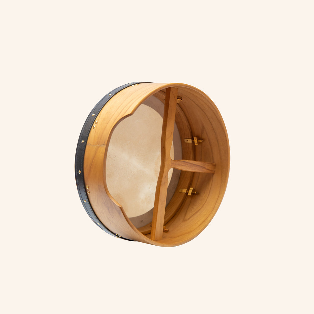 Muzikkon 16"X6" Heartland Tunable Irish Bodhran Drum Deep Rim with T-BAR & Taped Finish Deep Tune, Celtic Irish Bodhran