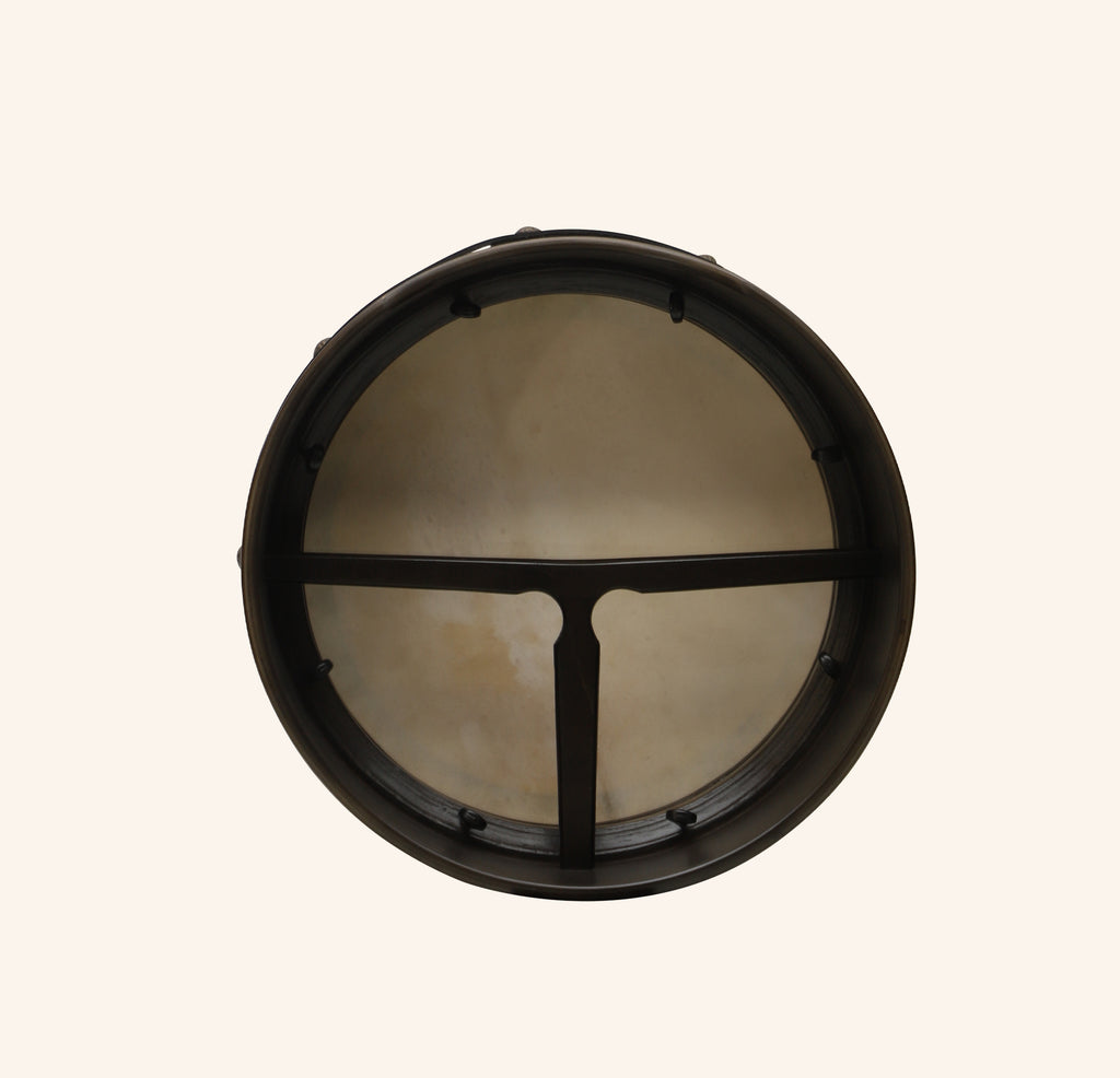 Muzikkon 14”x6" Premium Celtic Irish Bodhran with Easy Tune System Deep Rim T-BAR & Taped Finish