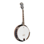 Heartland 4 String 17 Fret Irish Tenor Banjo Left Handed Player Series with Closed Solid Back Sunburst Finish