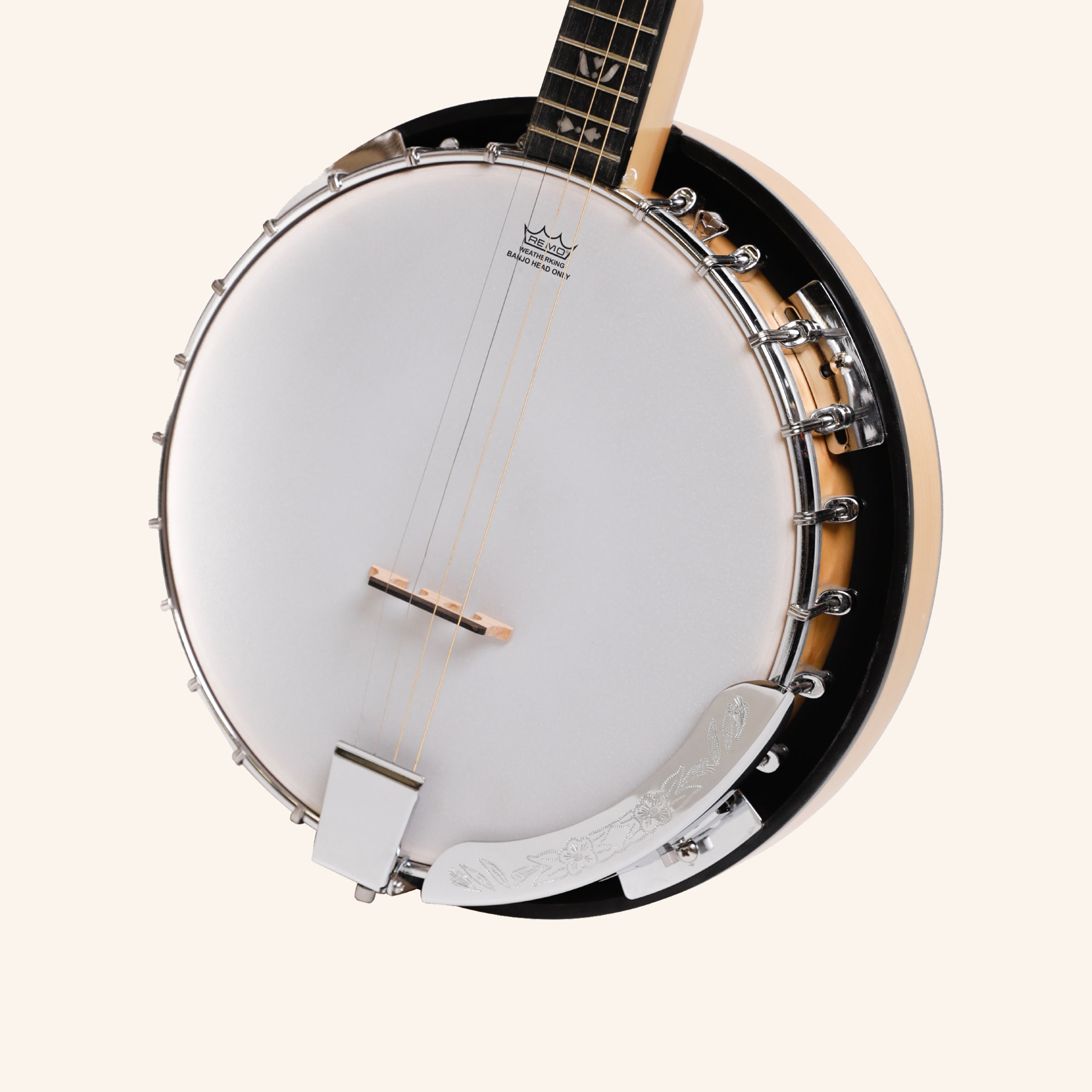 Heartland Deluxe Irish Tenor Banjo 17 Frets Left Handed 24 Bracket Closed Solid Back Maple Finish