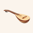 Heartland Baroque Ukulele, 4 String Tenor Variegated Rosewood and Lacewood