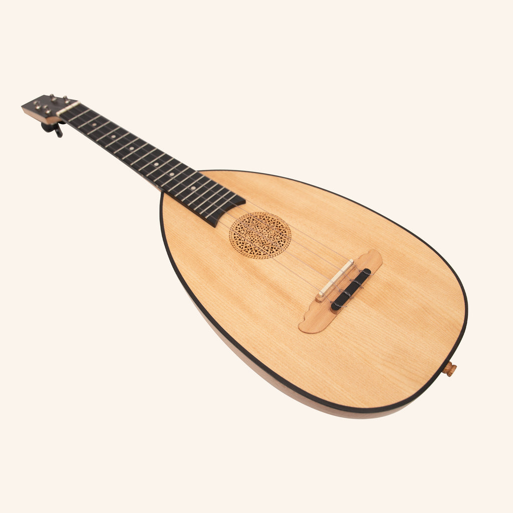 Heartland Baroque Ukulele, 4 String Tenor Variegated Walnut and Lacewood