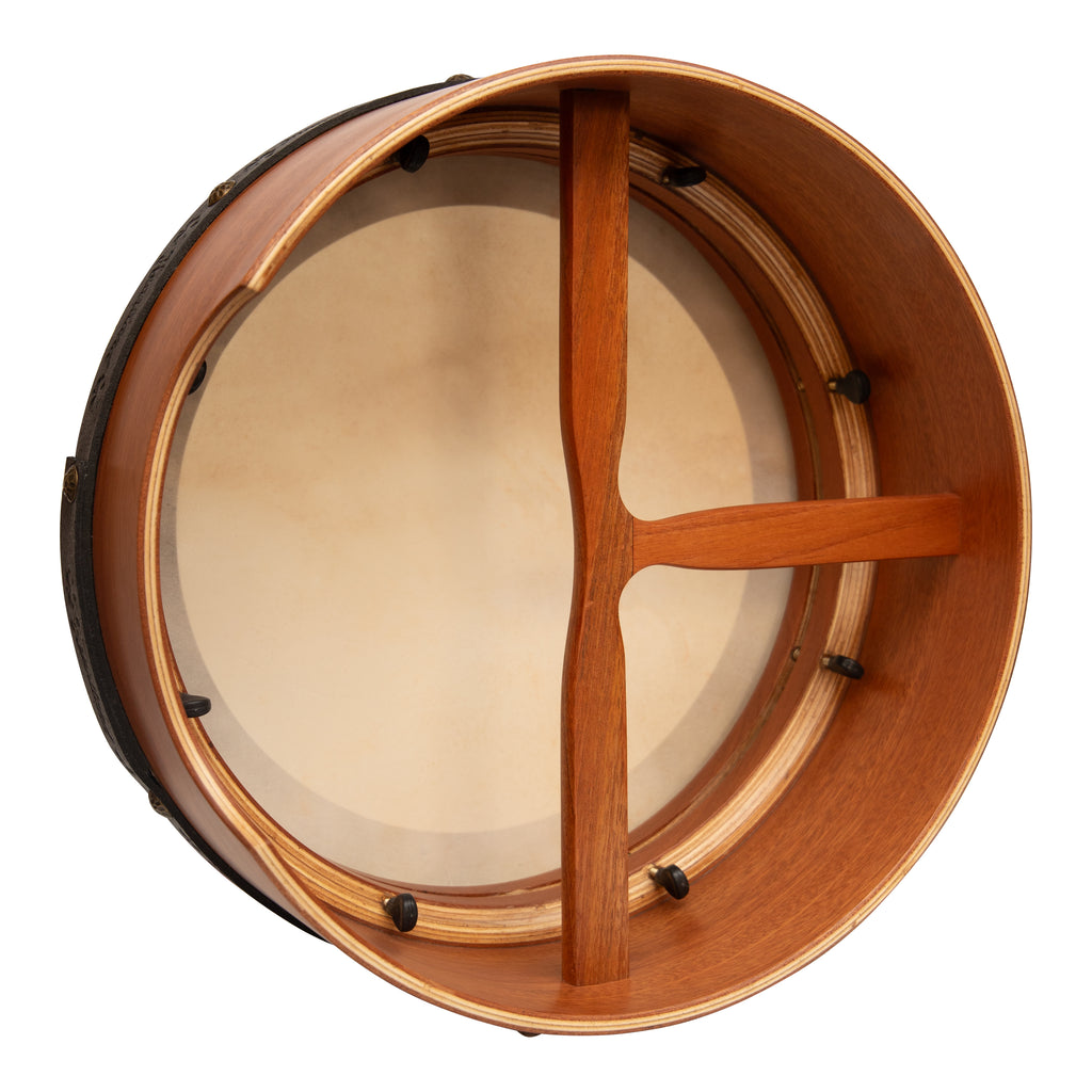 Muzikkon 14”x6" Premium Celtic Irish Bodhran with Easy Tune System Deep Rim T-BAR & Taped Finish